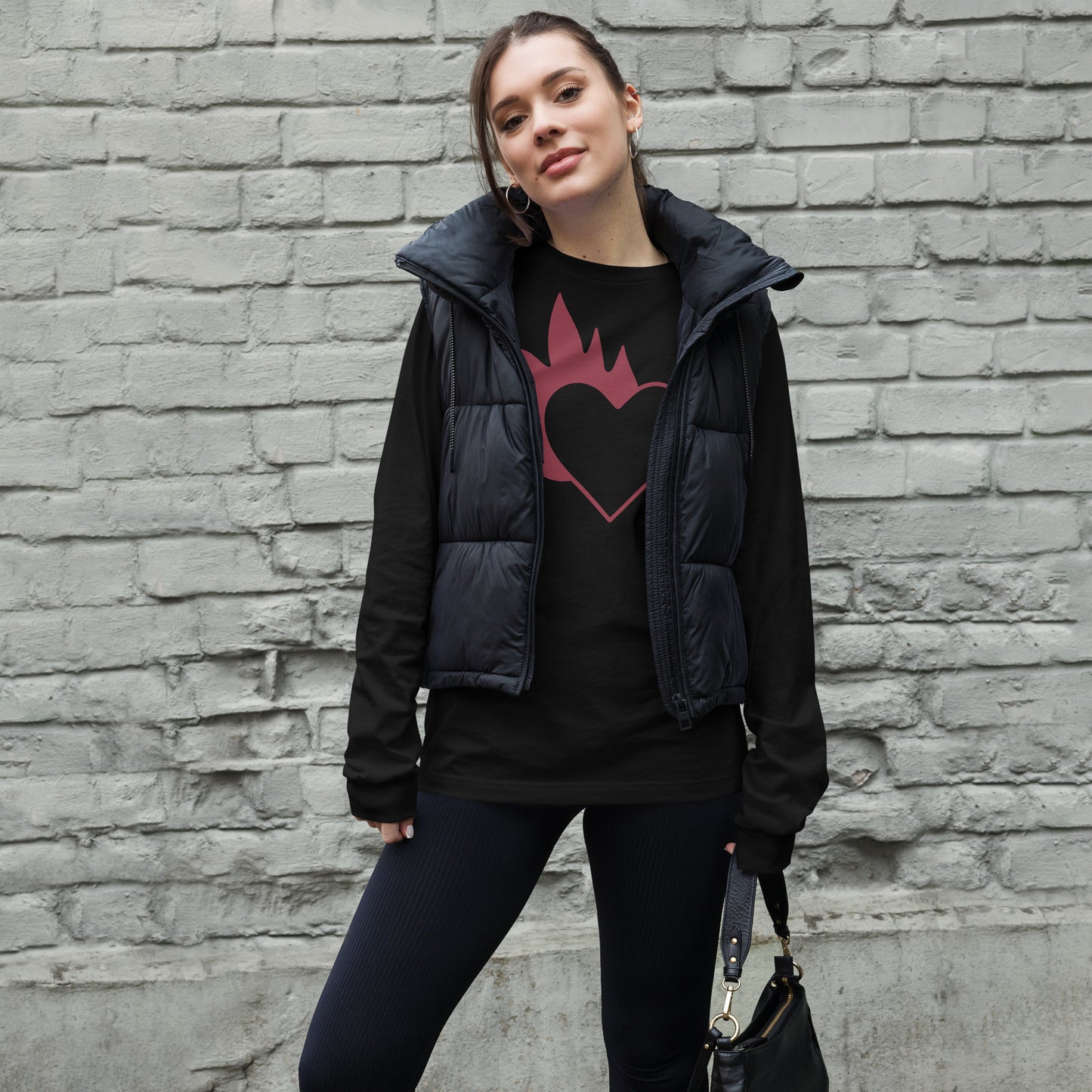 FLAMING HEART UNISEX LONG SLEEVE TEE