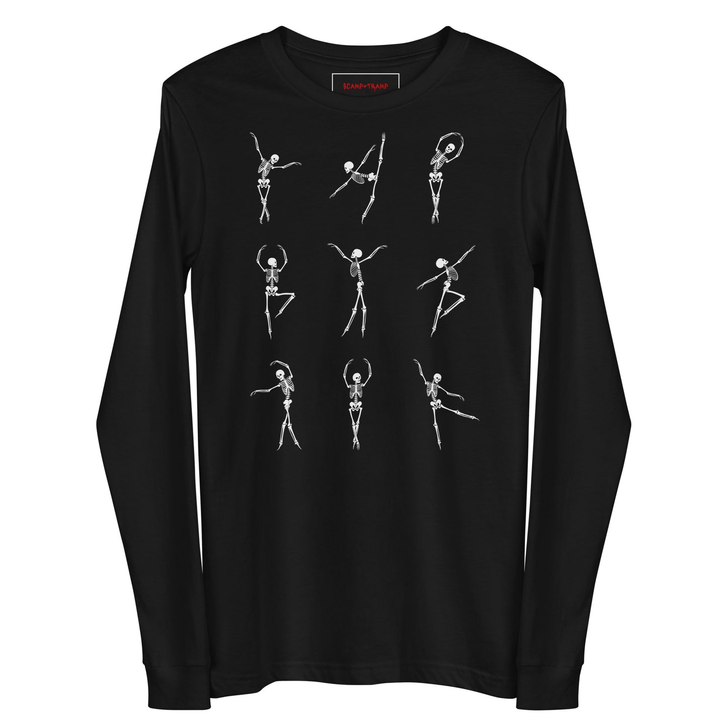 DANCING SKELETONS LONG SLEEVE TEE