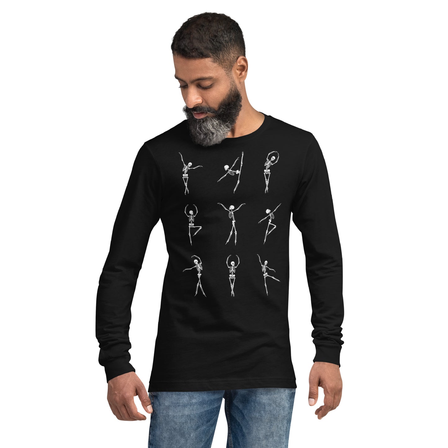 DANCING SKELETONS LONG SLEEVE TEE
