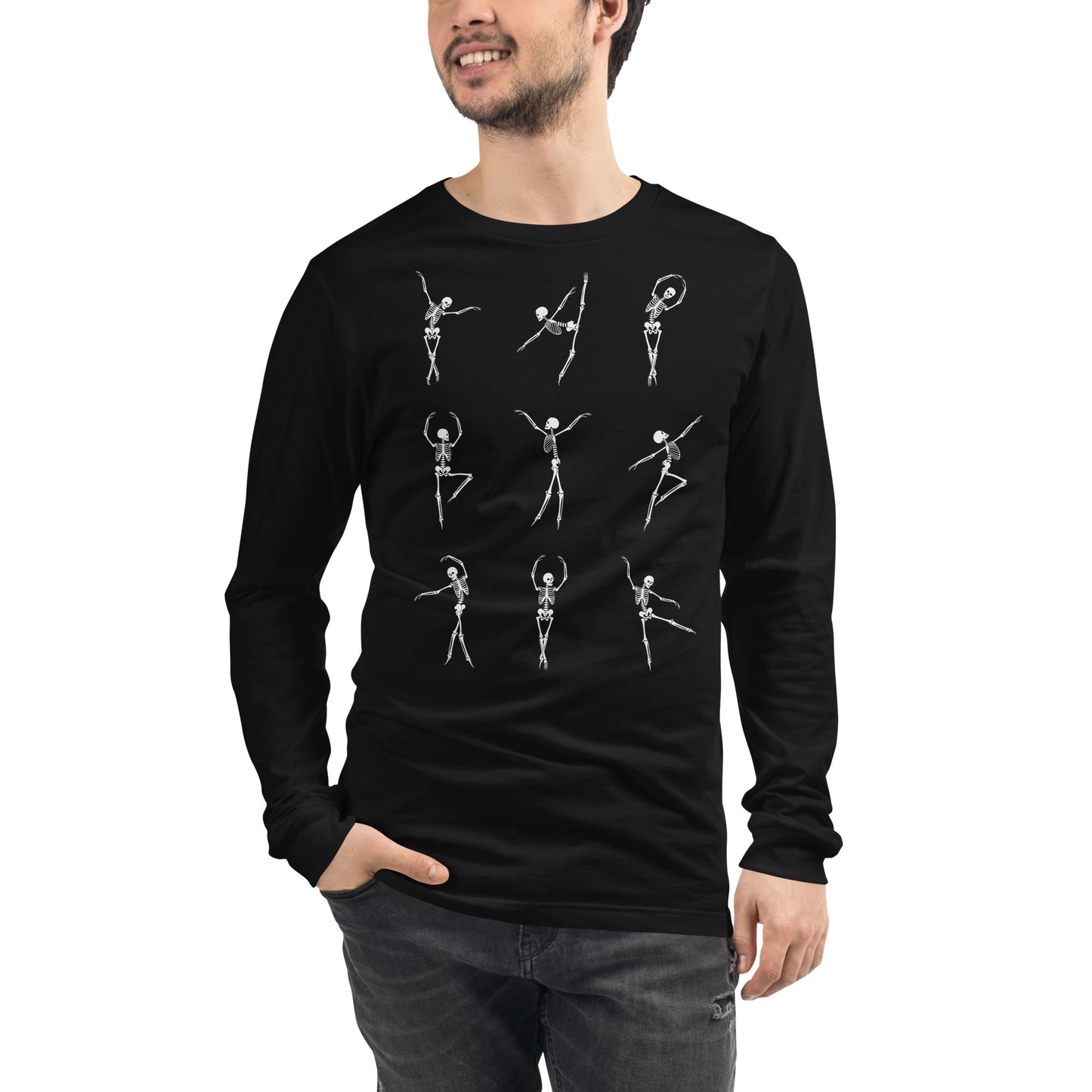 DANCING SKELETONS LONG SLEEVE TEE