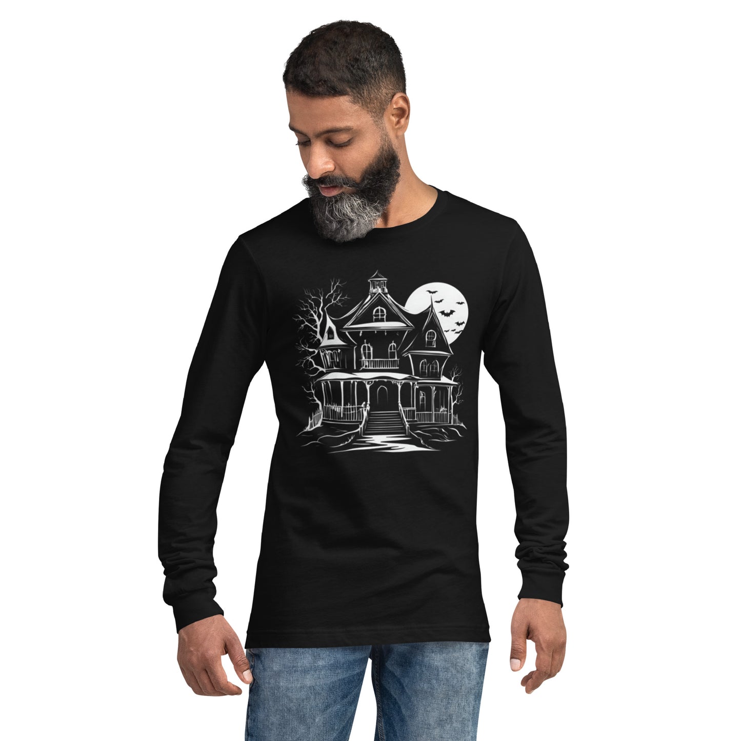 HAUNTED HOUSE UNISEX LONG SLEEVE TEE