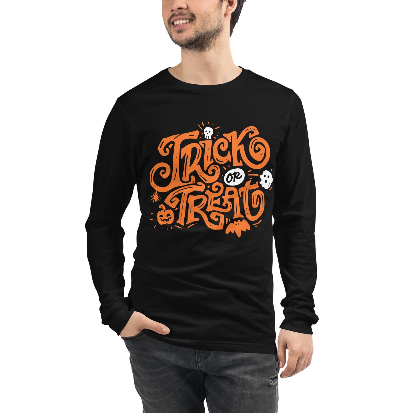 TRICK-OR-TREAT UNISEX LONG SLEEVE TEE