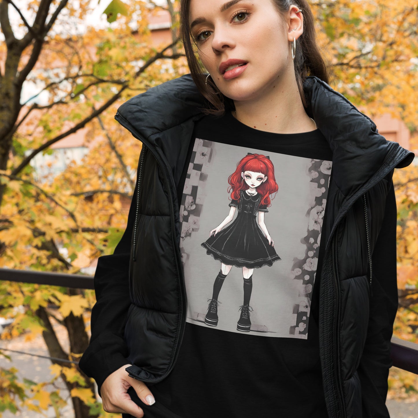 GOTH RED UNISEX LONG SLEEVE TEE