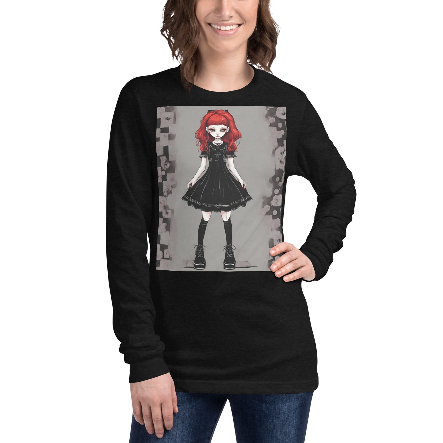 GOTH RED UNISEX LONG SLEEVE TEE