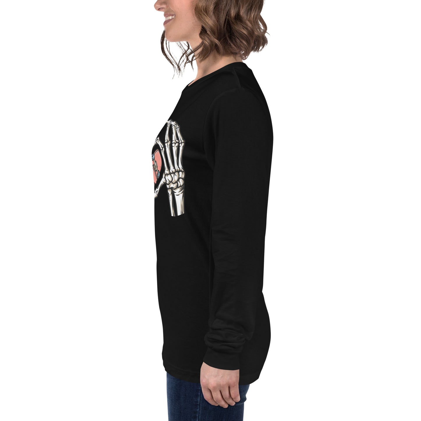 SKATEBOARD HEART UNISEX LONG SLEEVE TEE