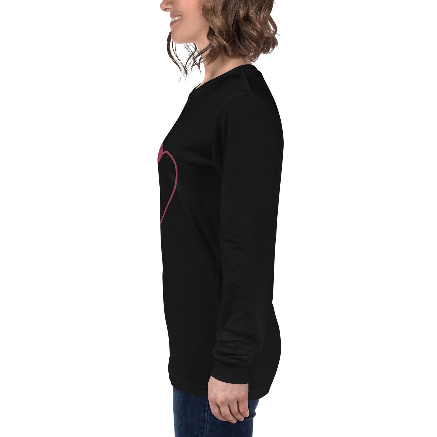 FLAMING HEART UNISEX LONG SLEEVE TEE