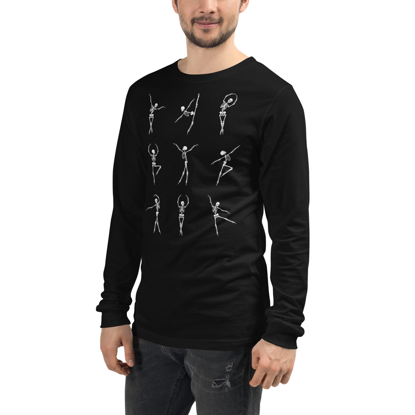 DANCING SKELETONS LONG SLEEVE TEE