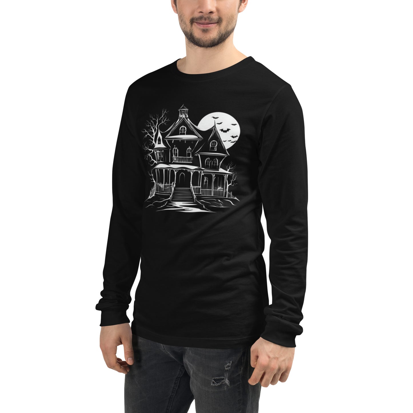 HAUNTED HOUSE UNISEX LONG SLEEVE TEE