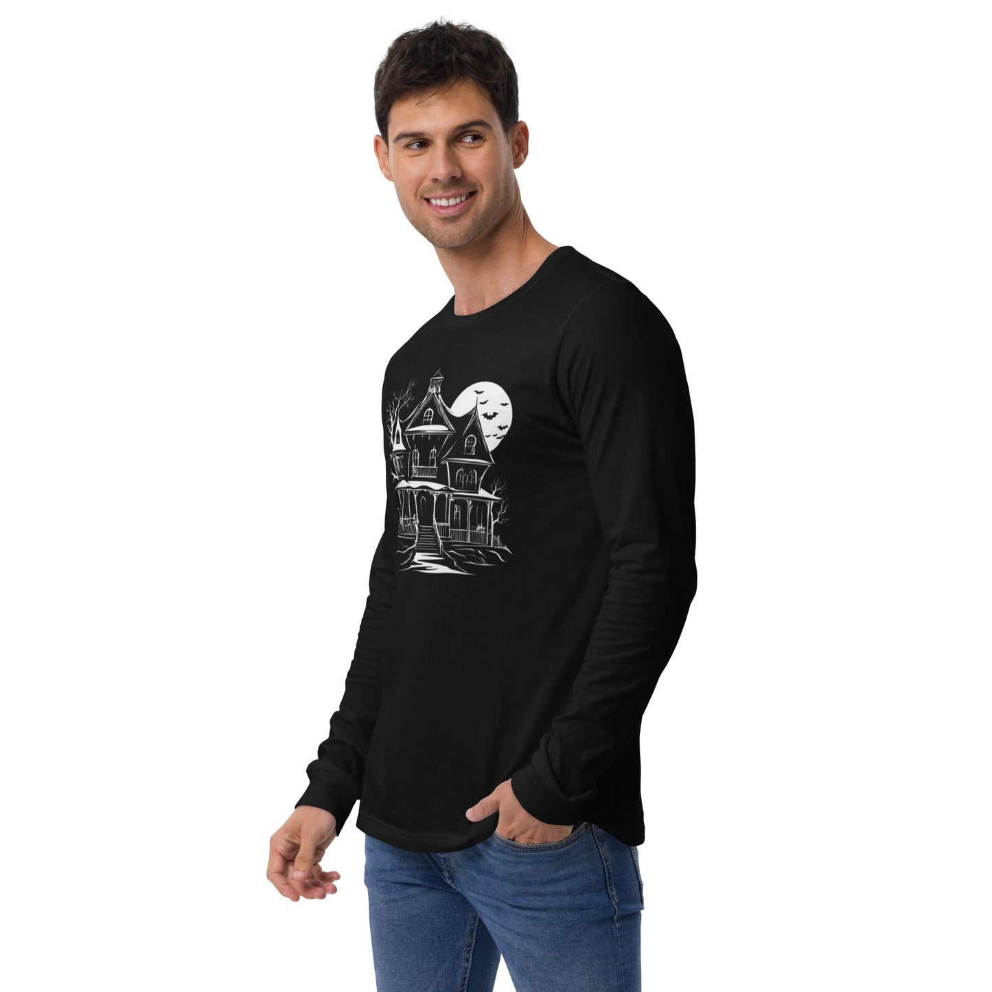 HAUNTED HOUSE UNISEX LONG SLEEVE TEE