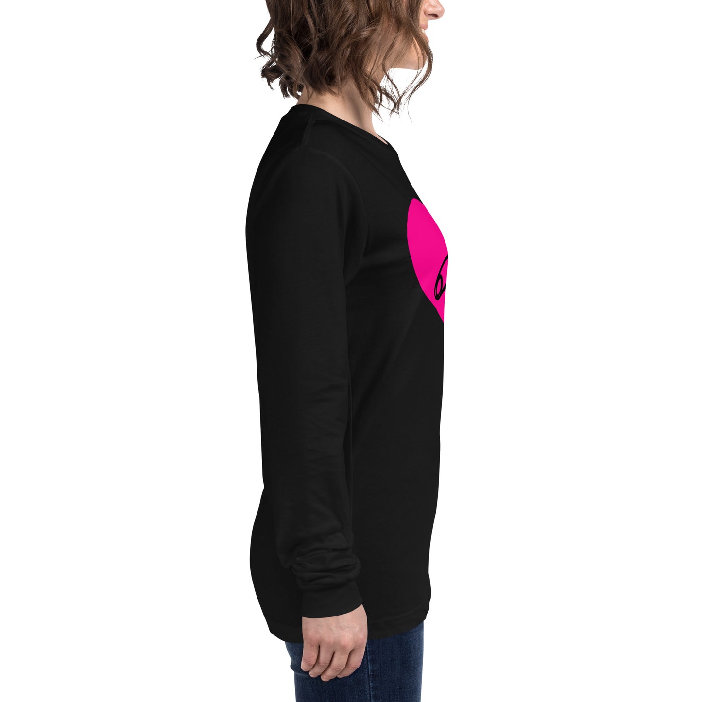 PINNED HEART UNISEX LONG SLEEVE TEE