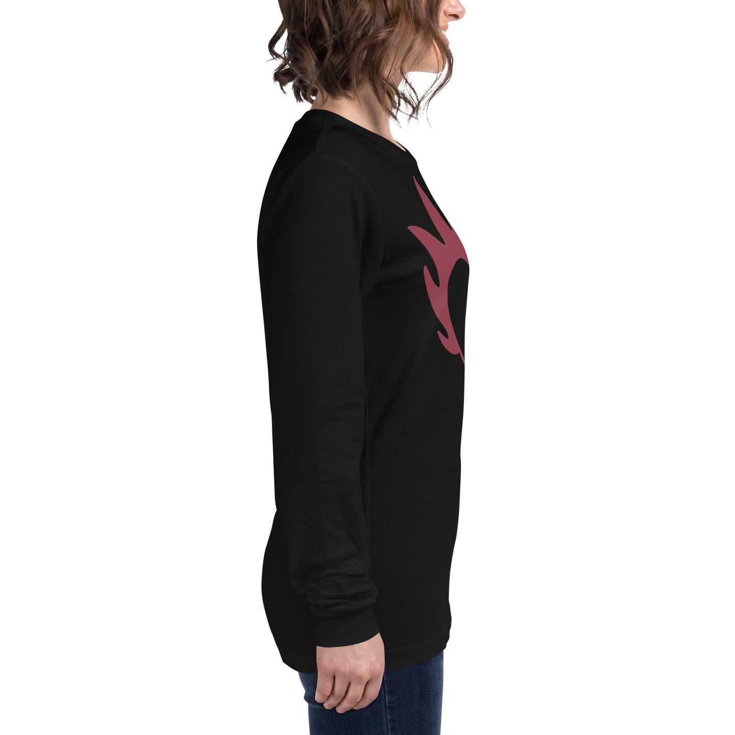 FLAMING HEART UNISEX LONG SLEEVE TEE