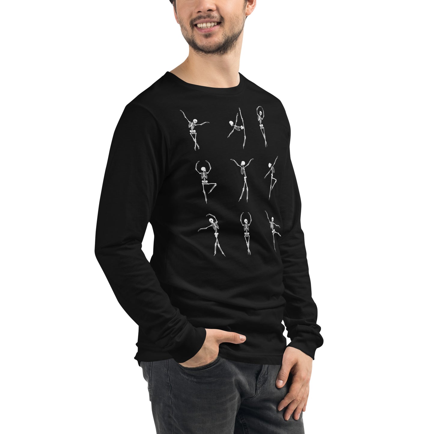 DANCING SKELETONS LONG SLEEVE TEE