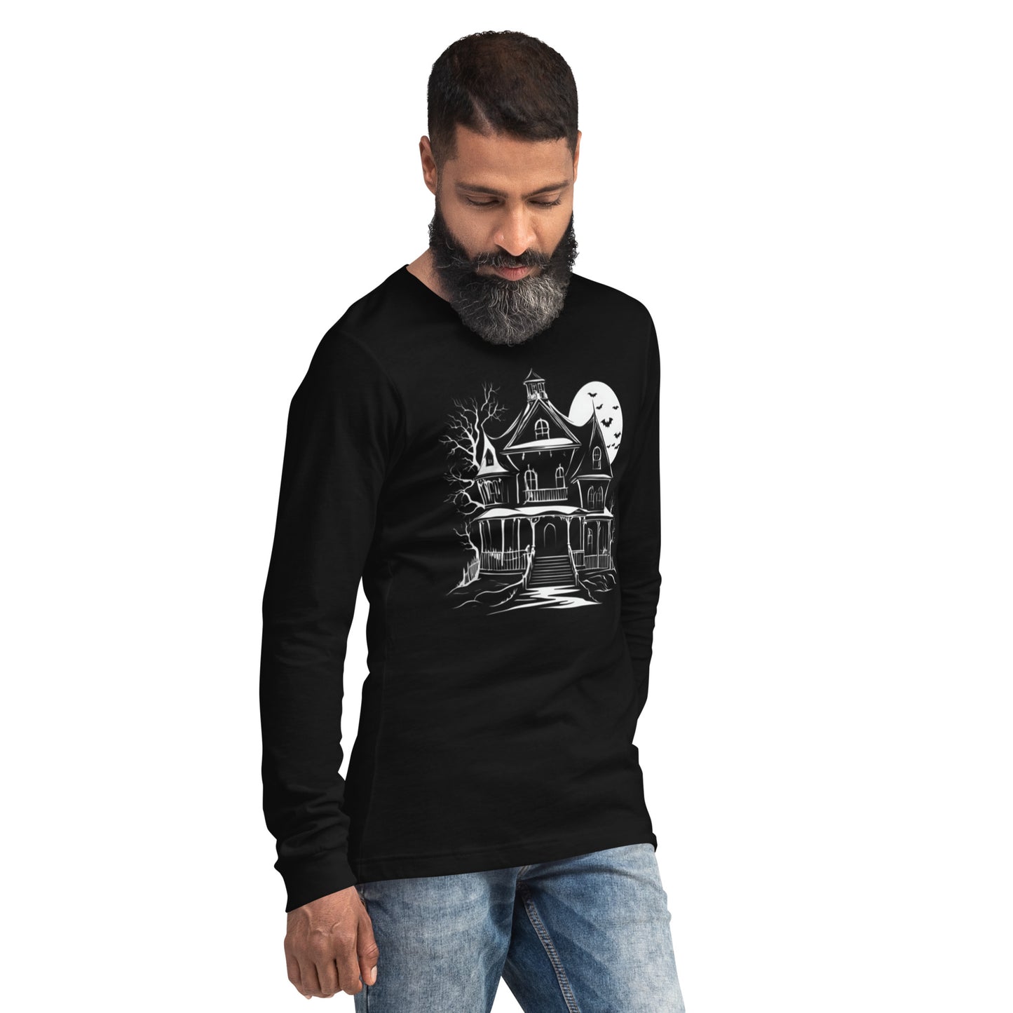 HAUNTED HOUSE UNISEX LONG SLEEVE TEE