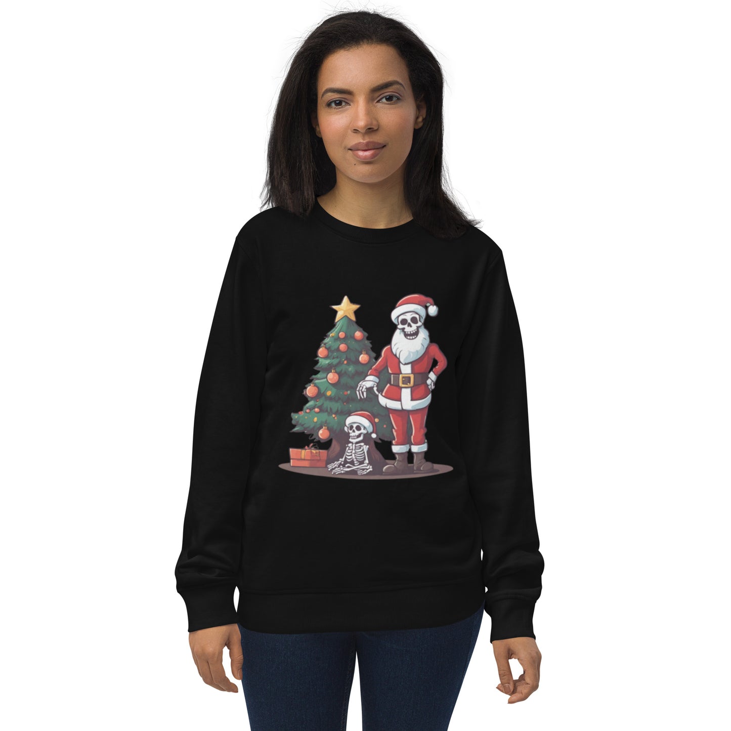 SANTA TREE UGLY CHRISTMAS SWEATSHIRT