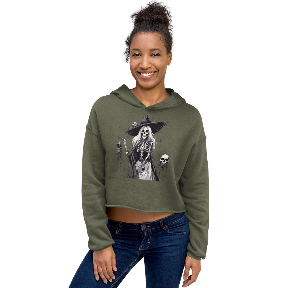 GOTHIC WITCH CROP HOODIE