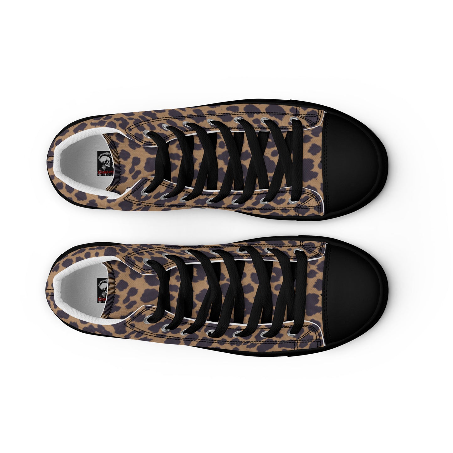 WOMEN'S LEOPARD PRINT HIGH TOP CANVAS SHOES