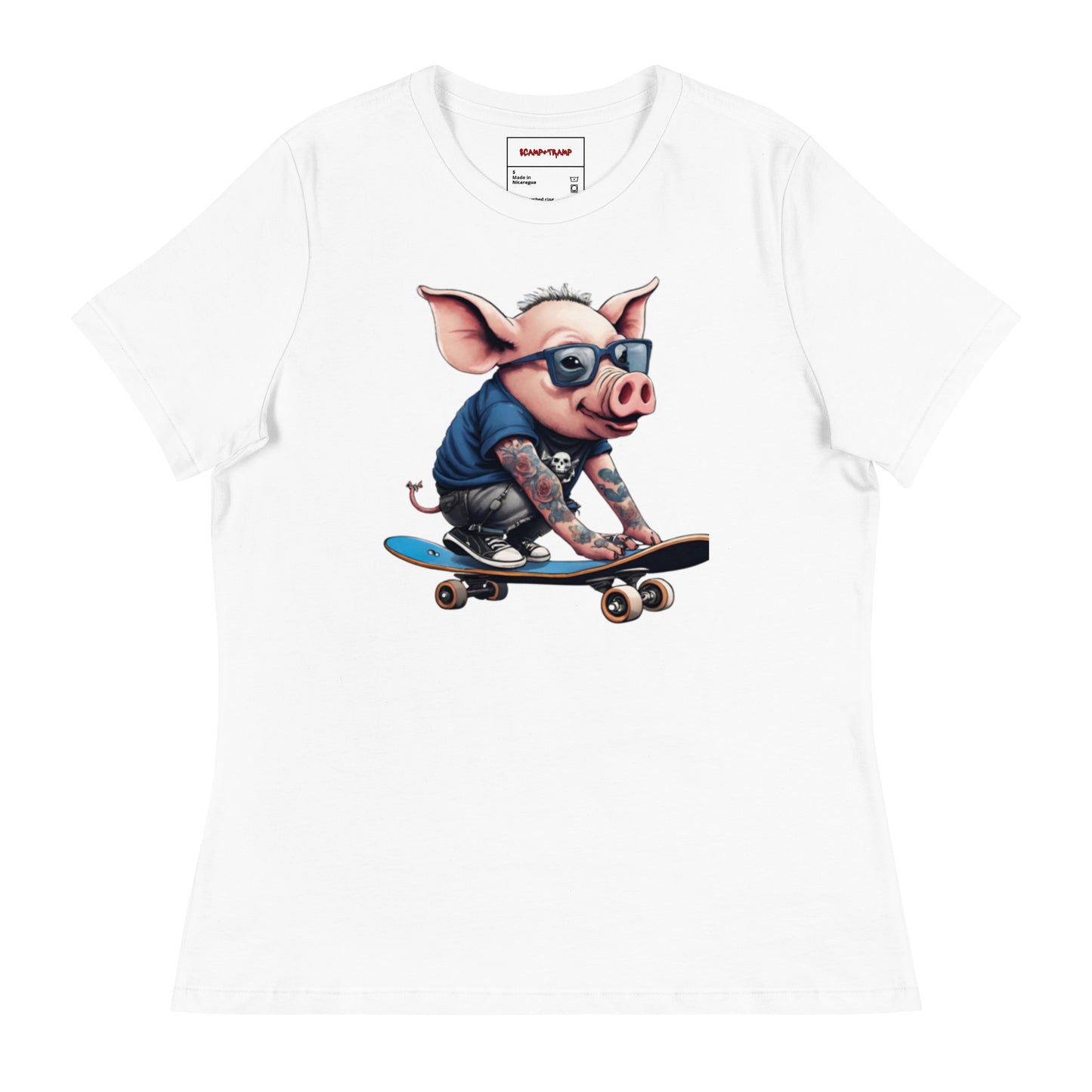 WOMEN'S SKATER PUNK PIG TEE