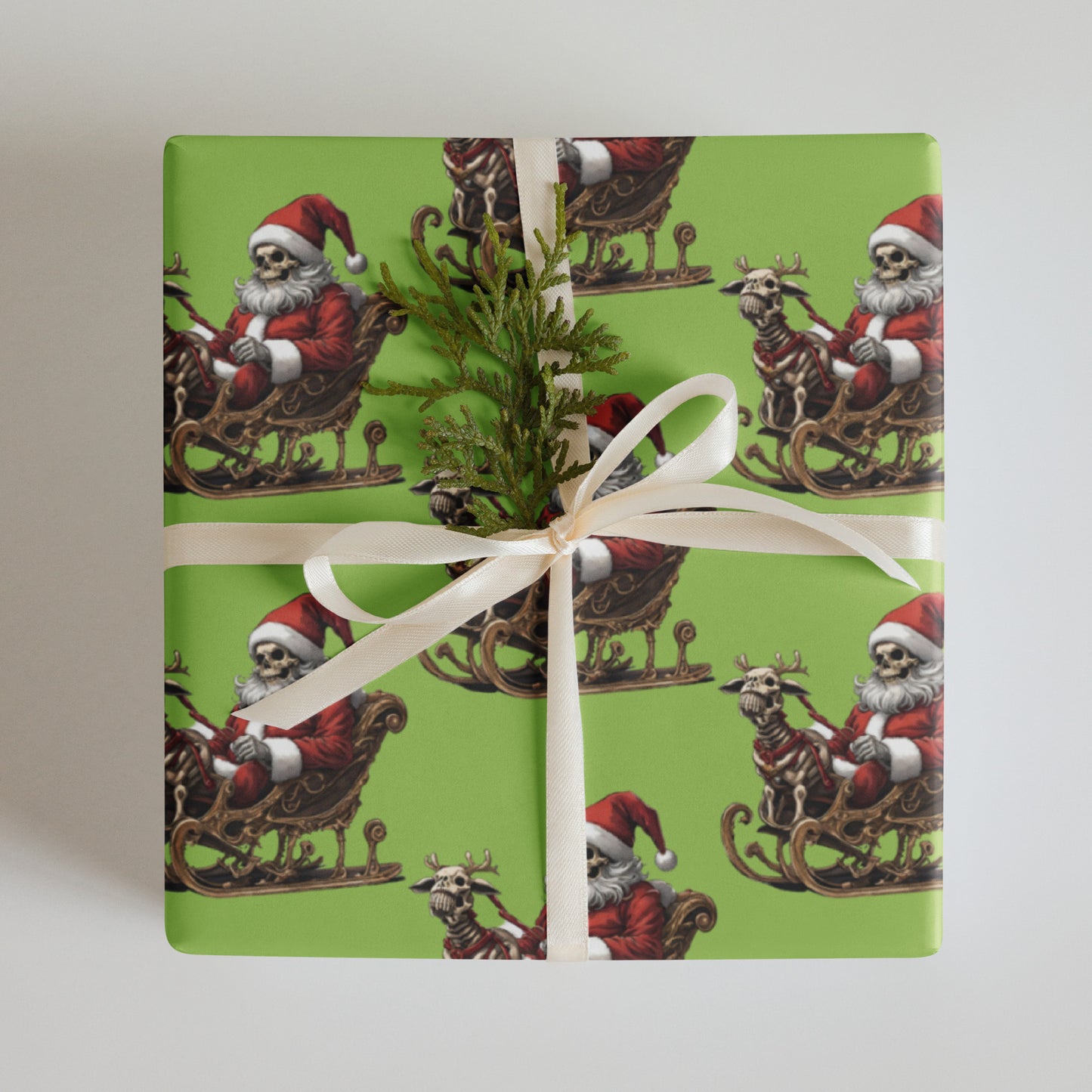 SANTA SLEIGH PREMIUM WRAPPING PAPER SHEETS