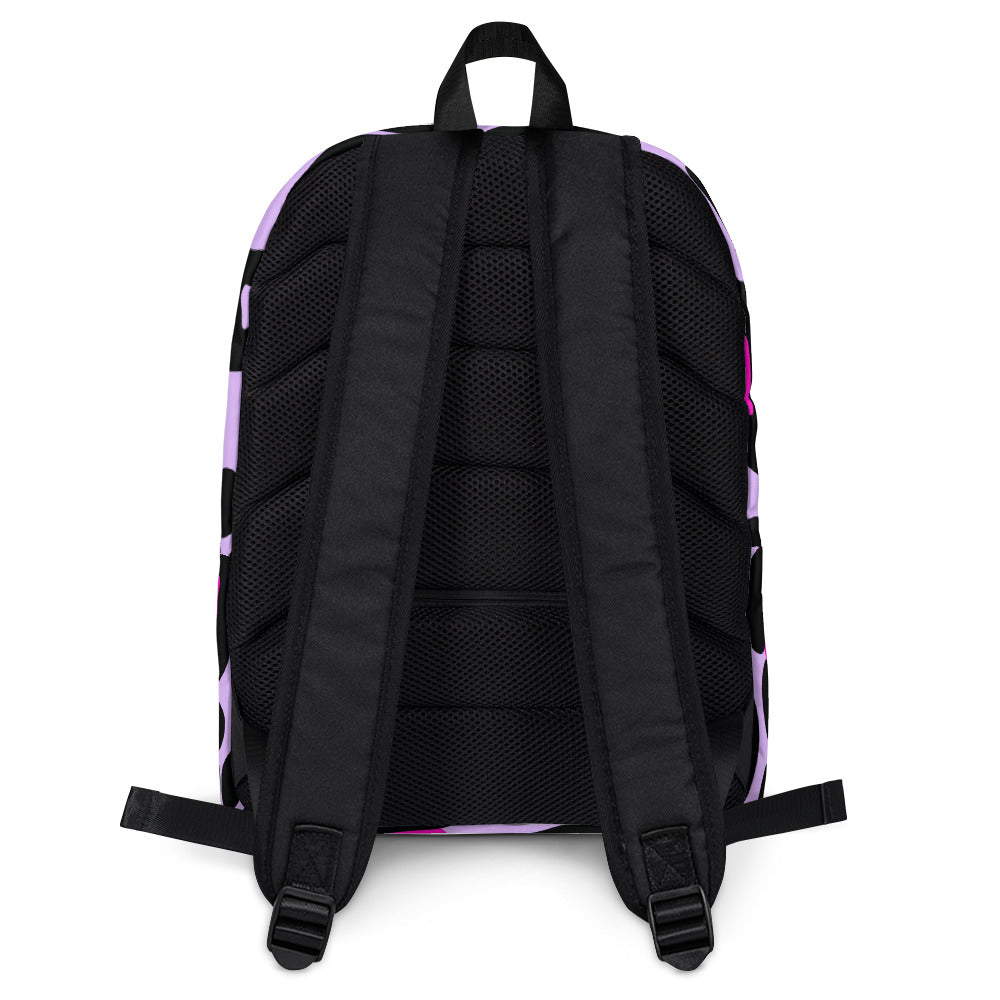 PINK & PURPLE LEOPARD BACKPACK
