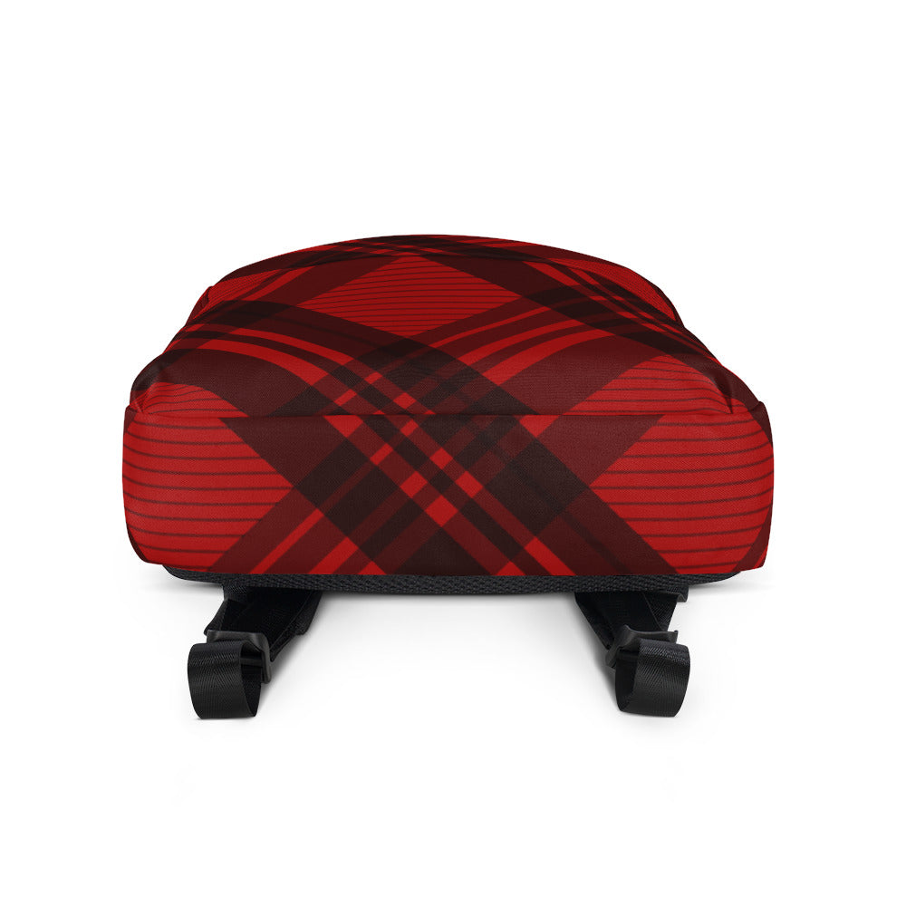 RED PLAID BACKPACK