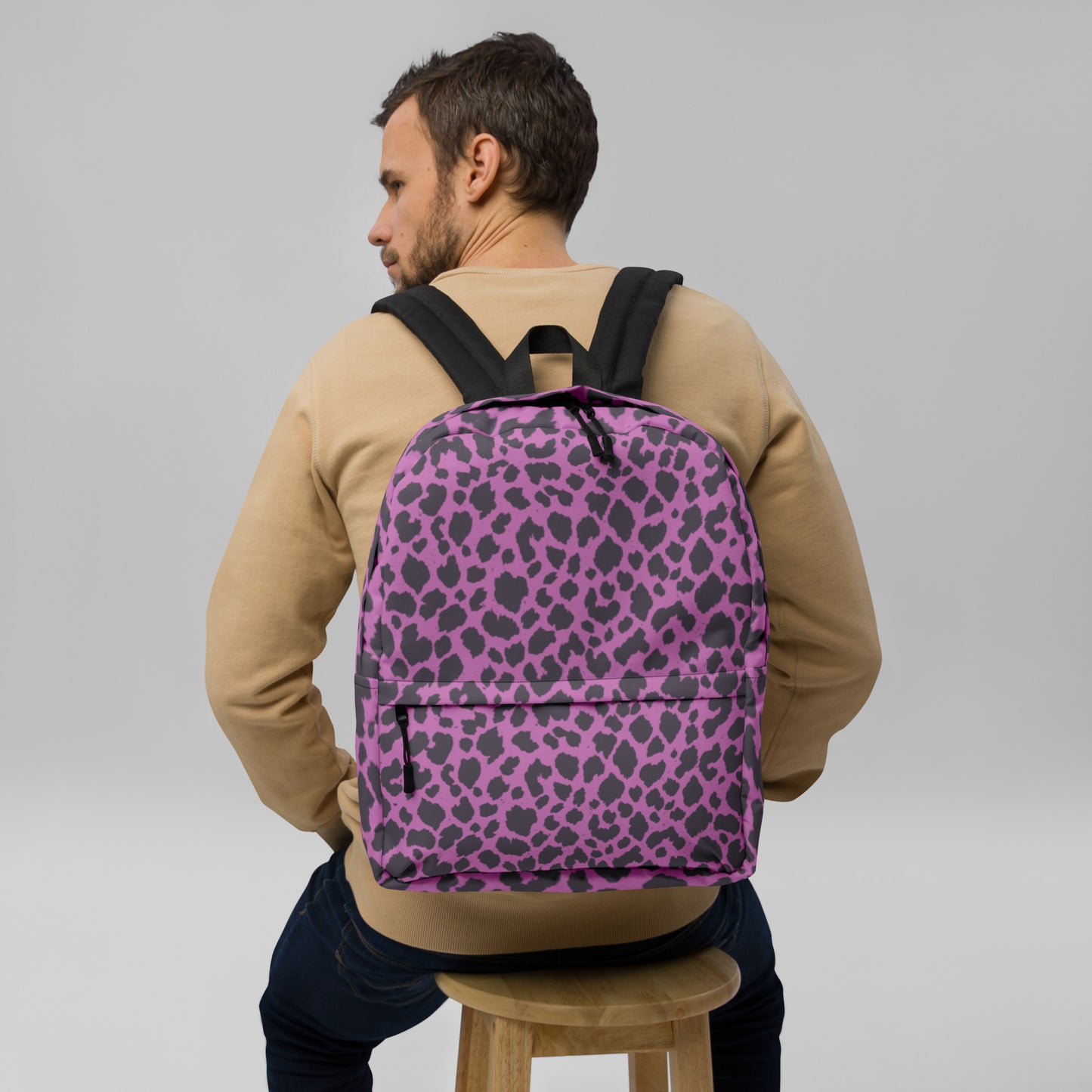 PINK LEOPARD BACKPACK