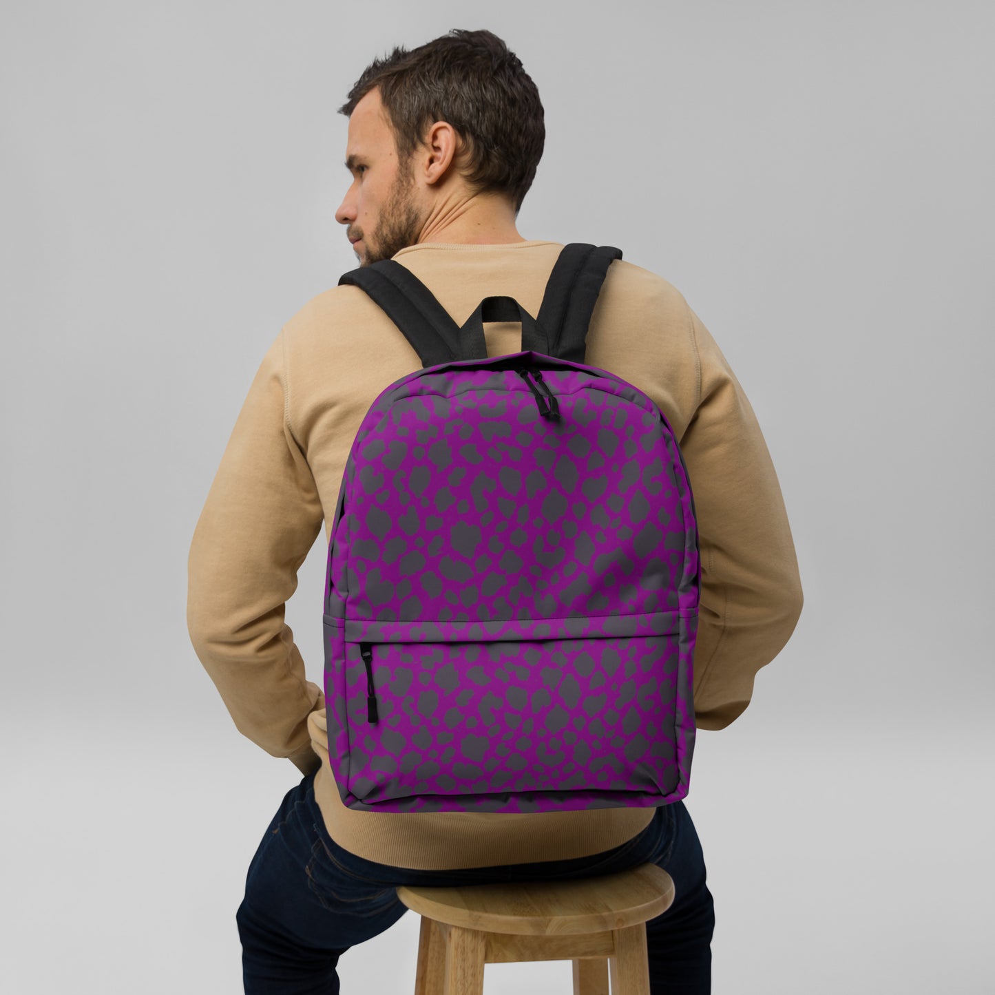 PURPLE LEOPARD BACKPACK