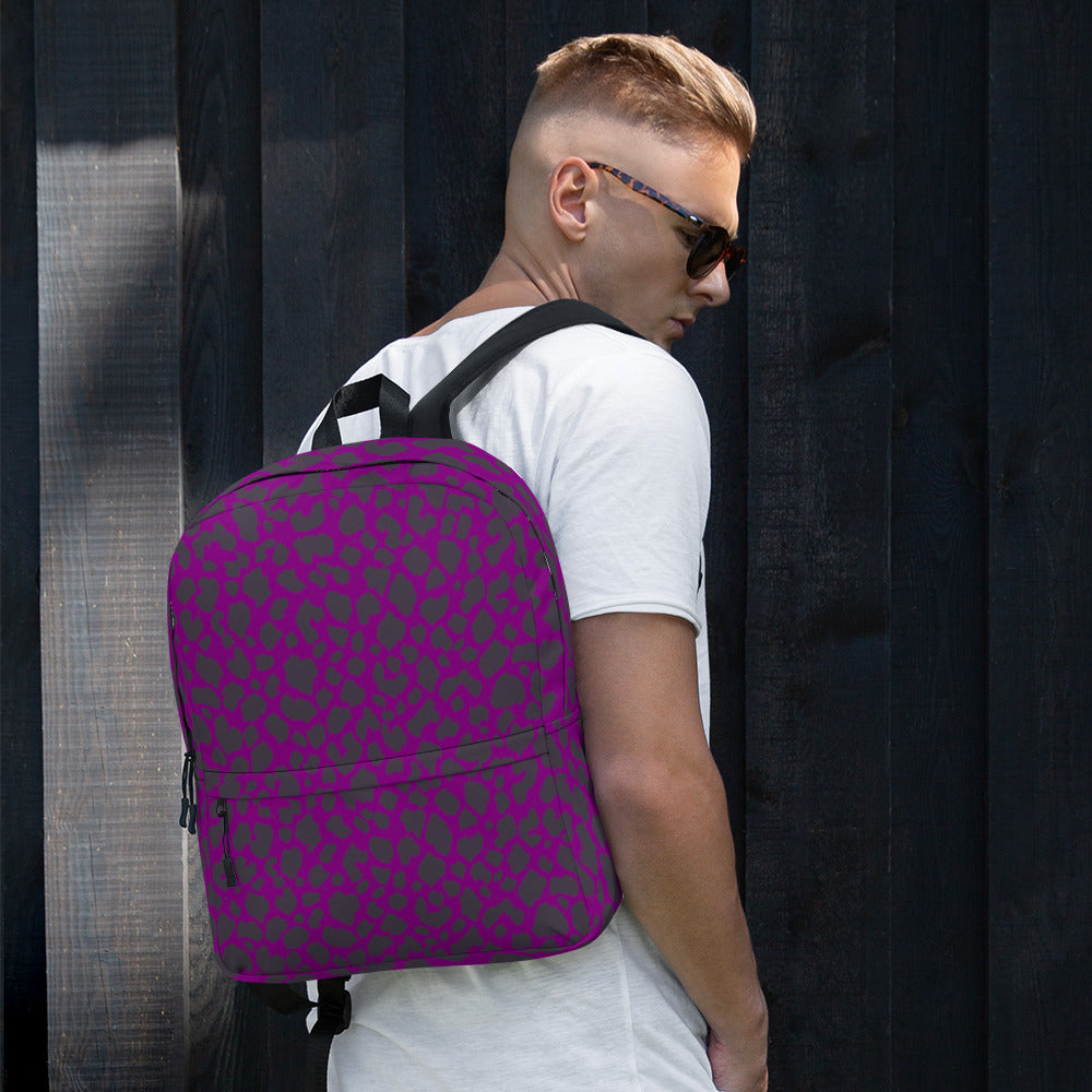 PURPLE LEOPARD BACKPACK