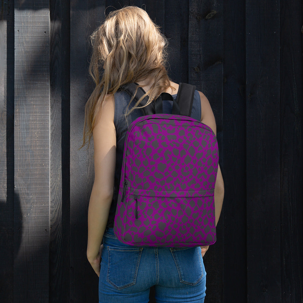 PURPLE LEOPARD BACKPACK