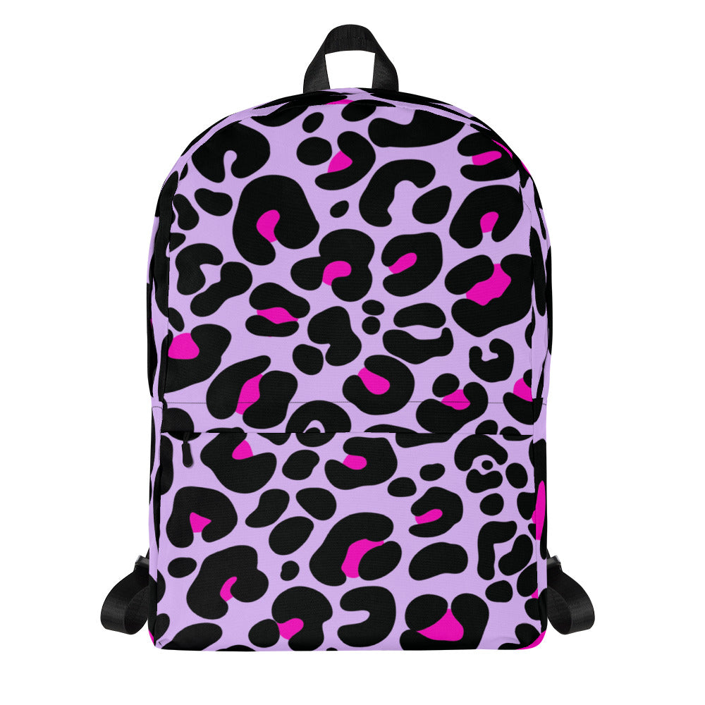 PINK & PURPLE LEOPARD BACKPACK