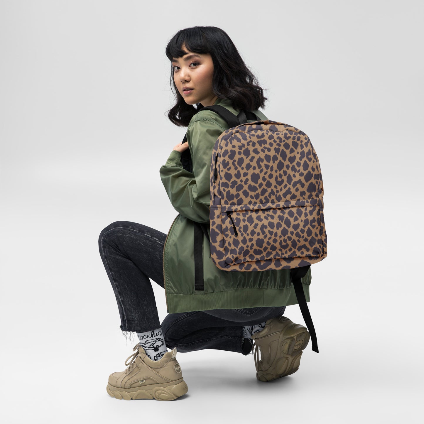 LEOPARD PRINT BACKPACK