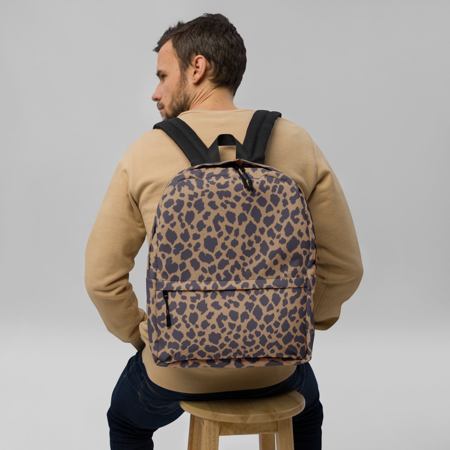 LEOPARD PRINT BACKPACK