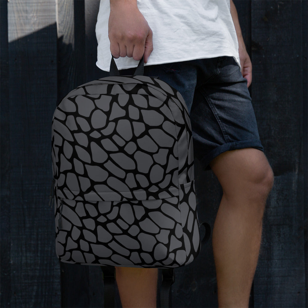 GRAY SNAKESKIN BACKPACK