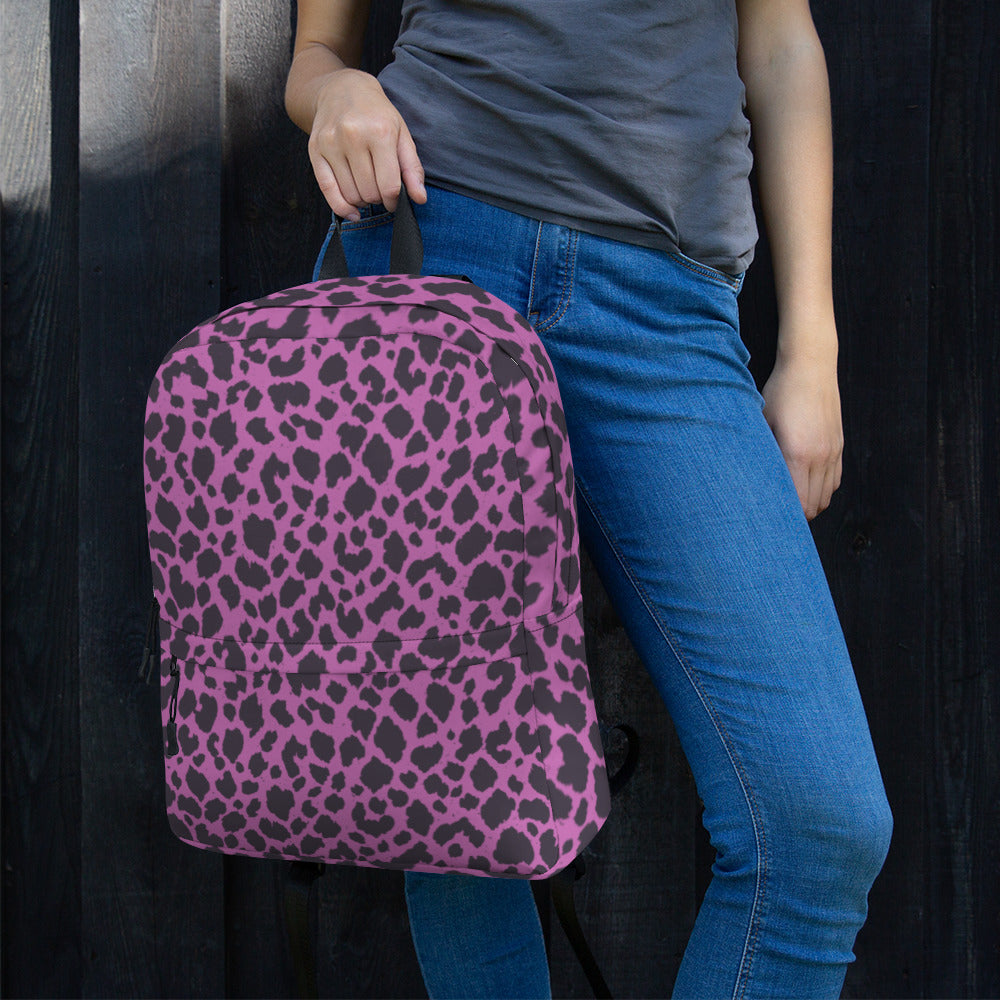 PINK LEOPARD BACKPACK