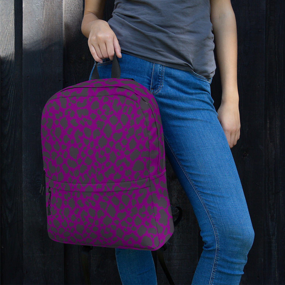 PURPLE LEOPARD BACKPACK