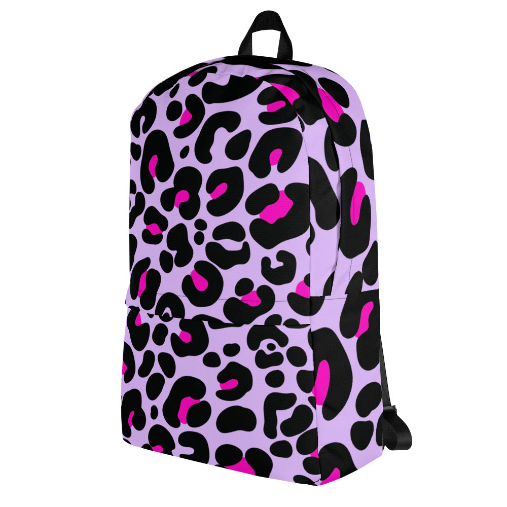 PINK & PURPLE LEOPARD BACKPACK