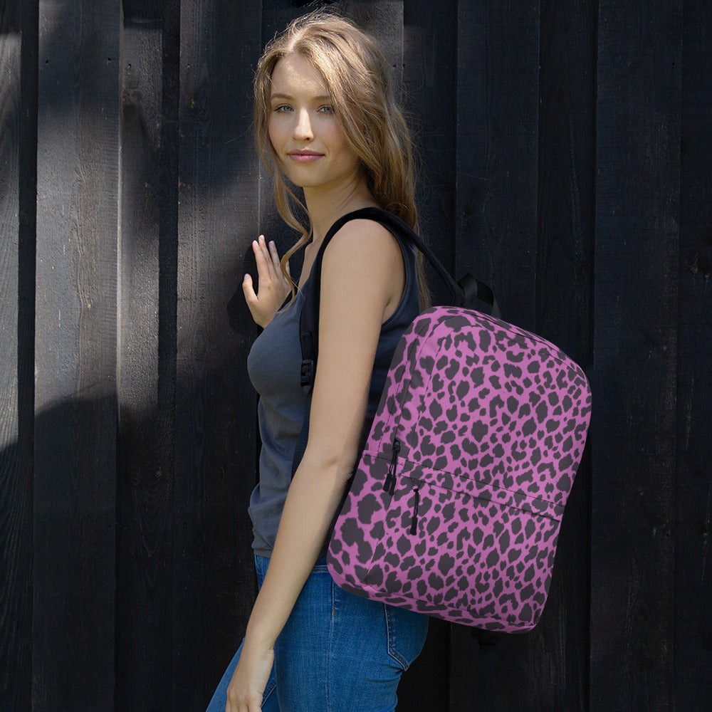PINK LEOPARD BACKPACK
