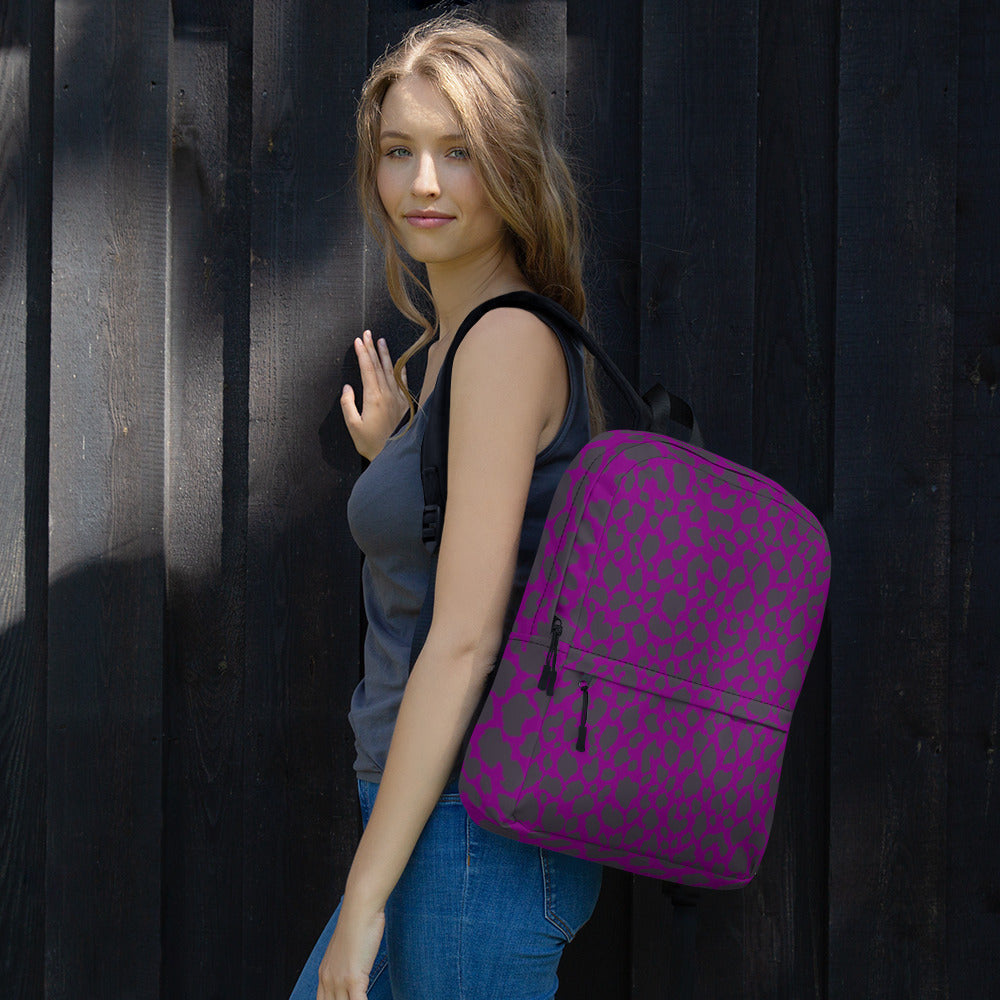 PURPLE LEOPARD BACKPACK