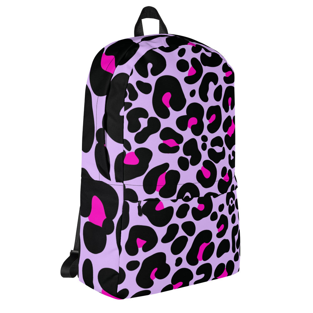 PINK & PURPLE LEOPARD BACKPACK