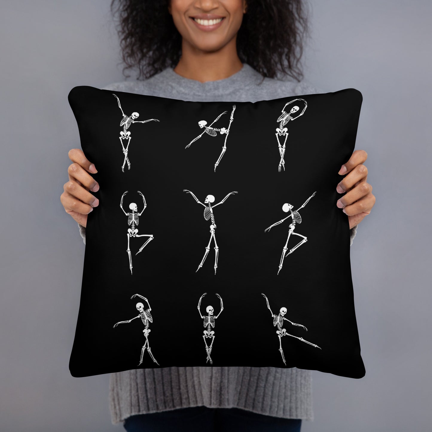 DANCING SKELETONS ACCENT PILLOW