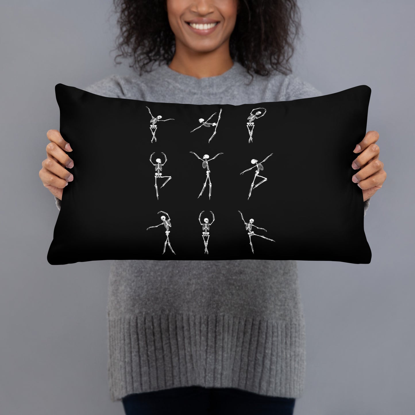 DANCING SKELETONS ACCENT PILLOW