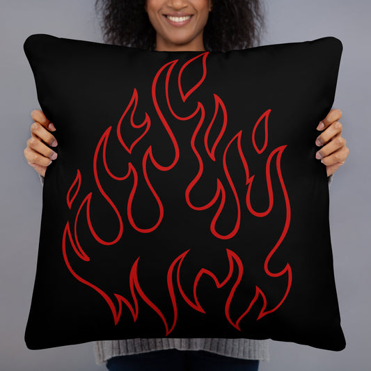 RED FLAME ACCENT PILLOW