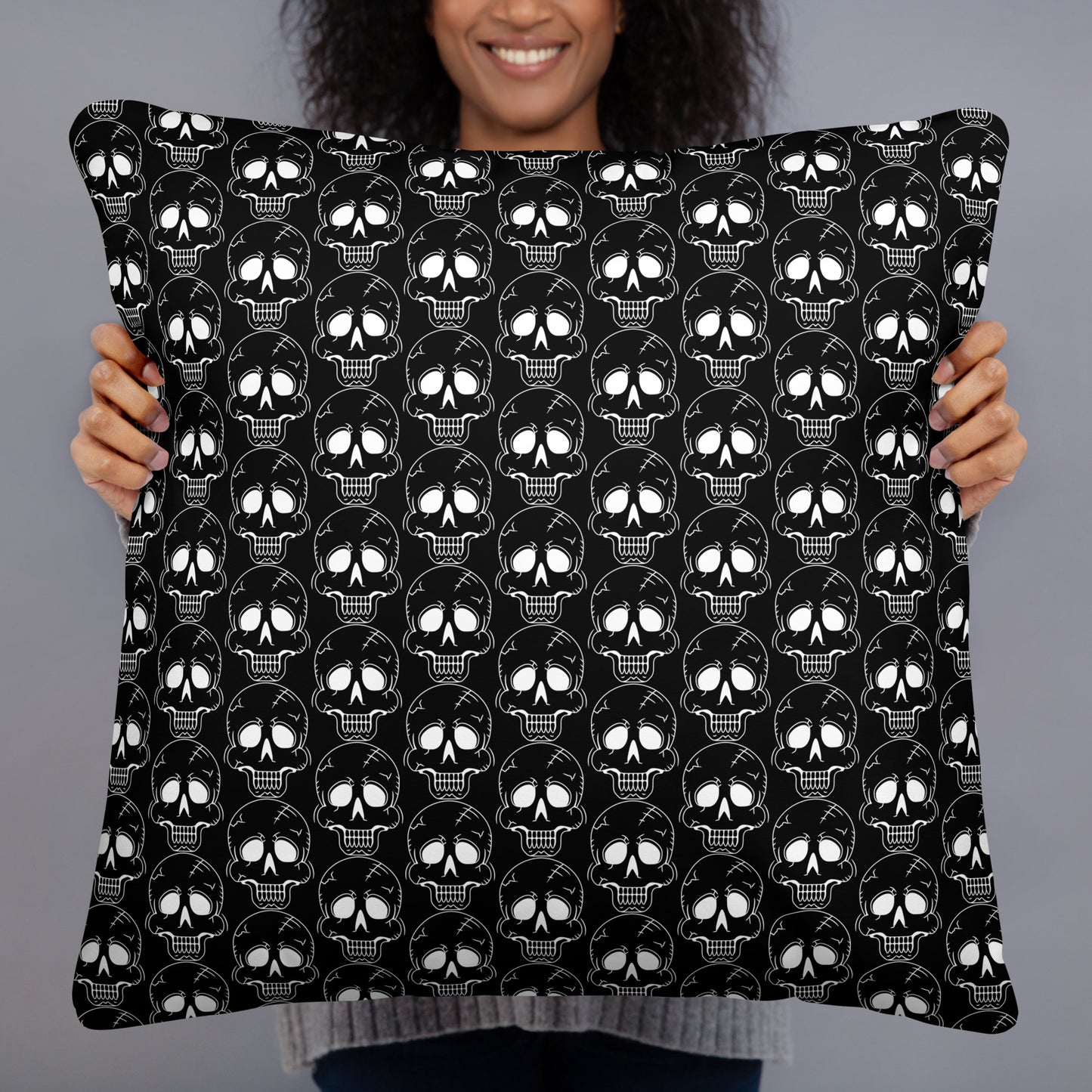 LAUGHING SKULL PILLOW