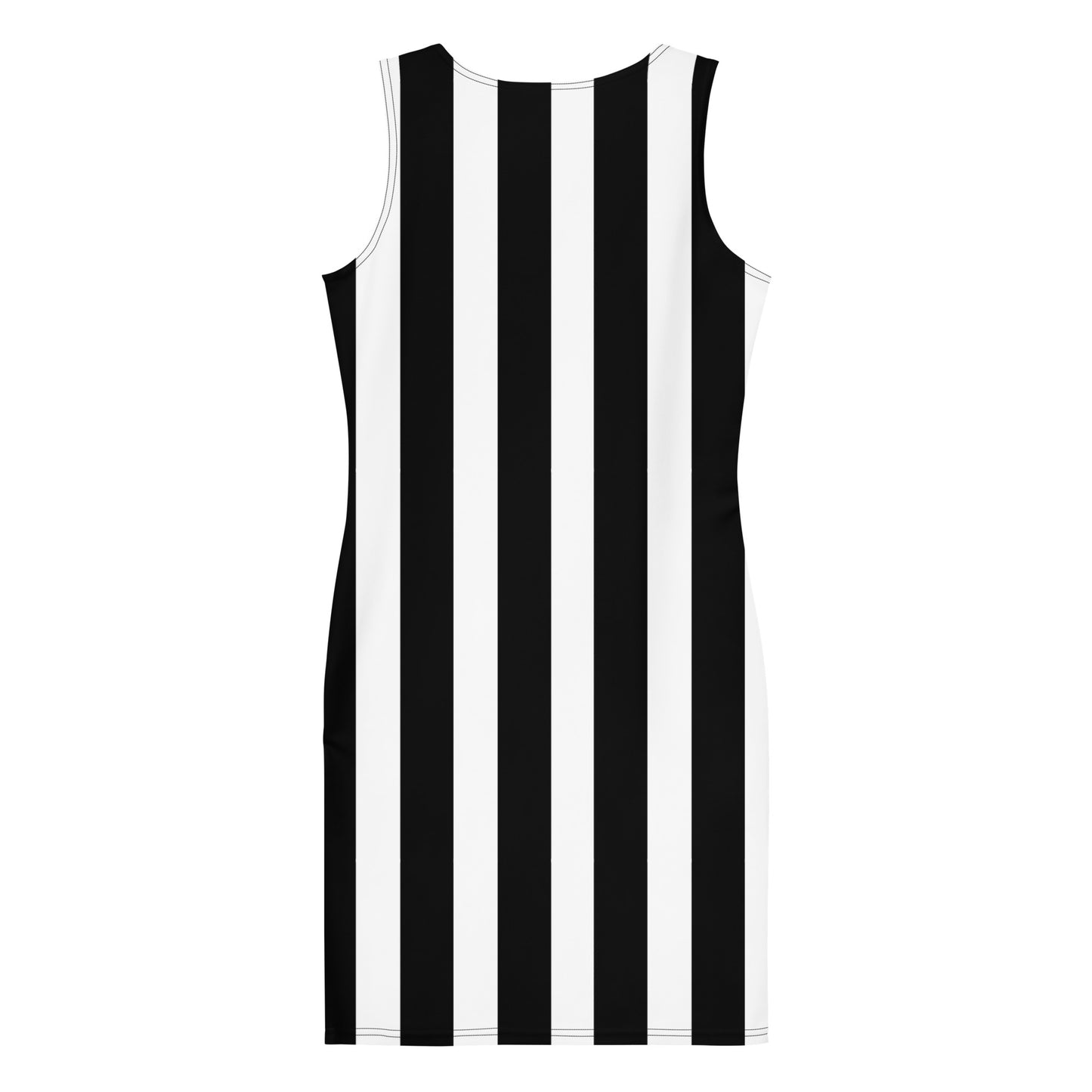 BLACK & WHITE STRIPE FITTED DRESS