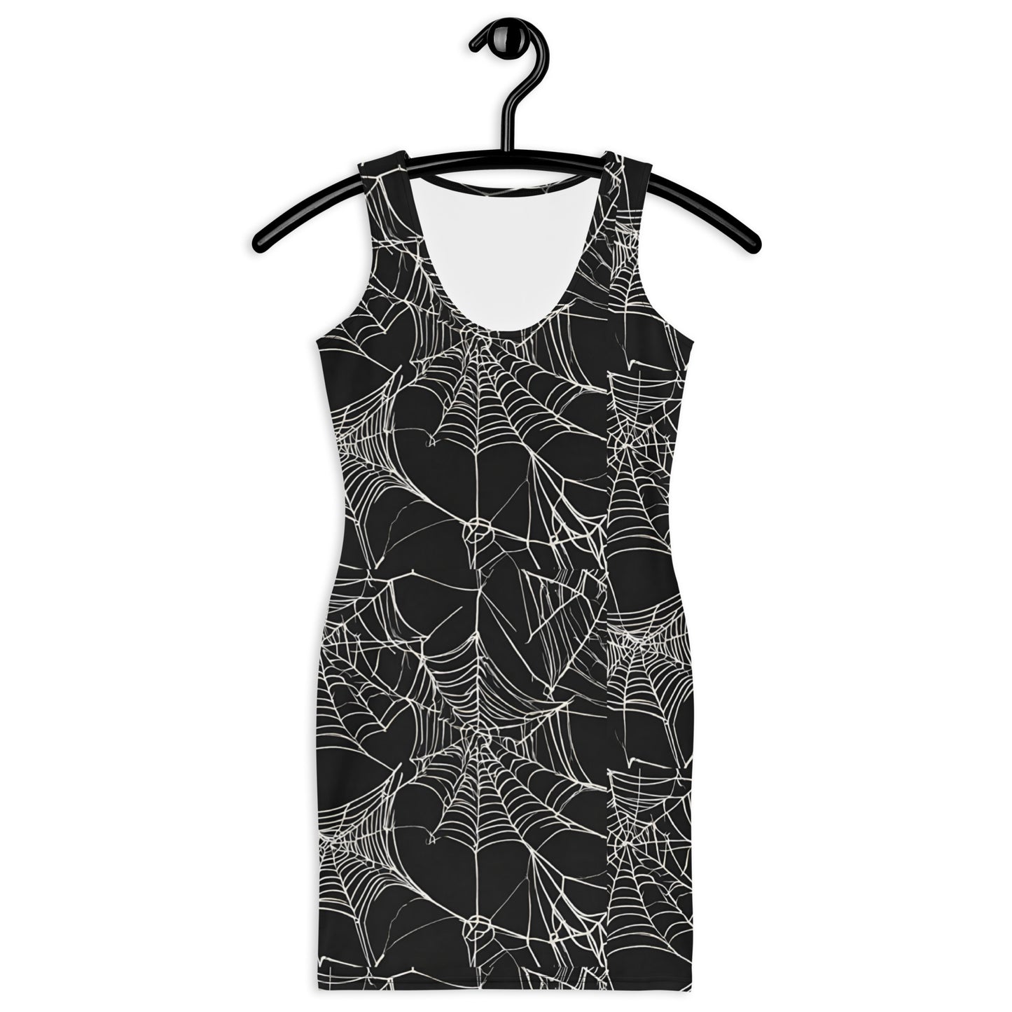 WEB OF LIES FITTED DRESS