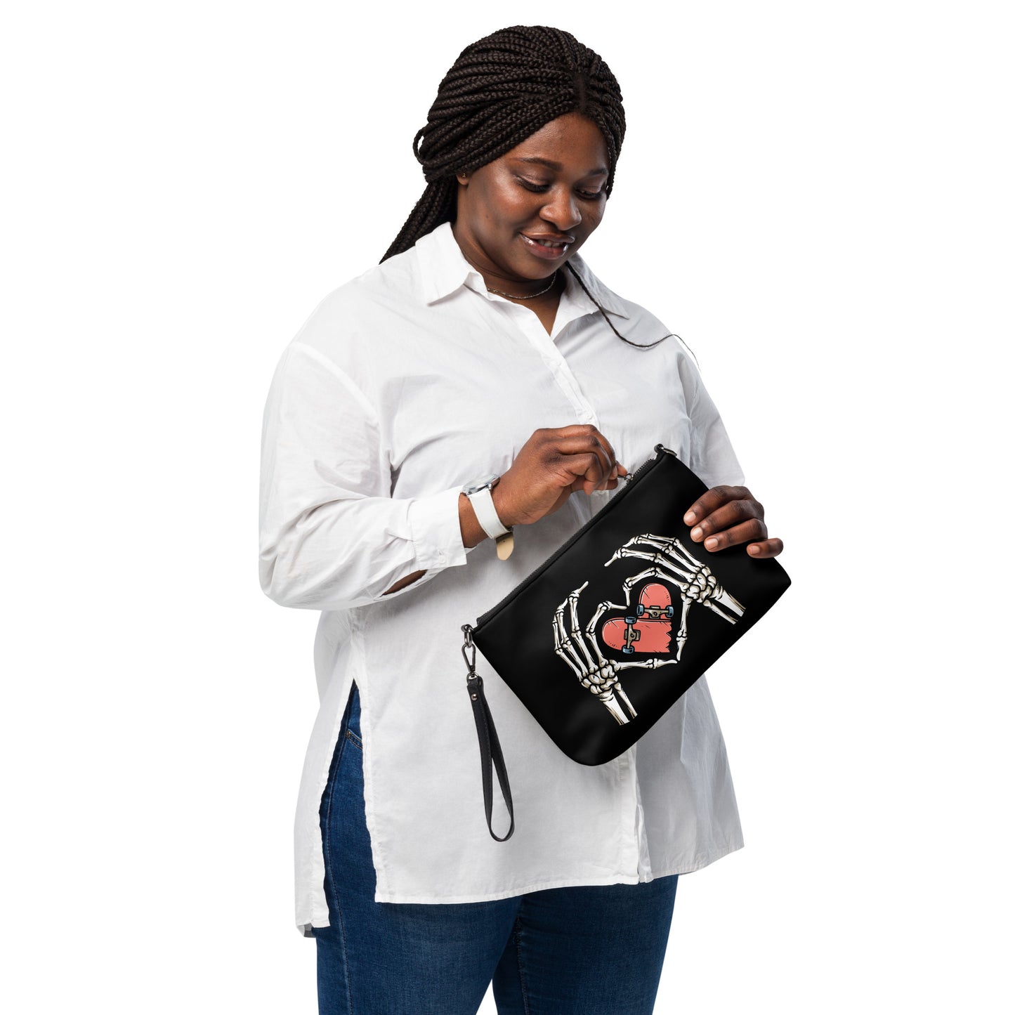 SKATEBOARD HEART CROSSBODY BAG