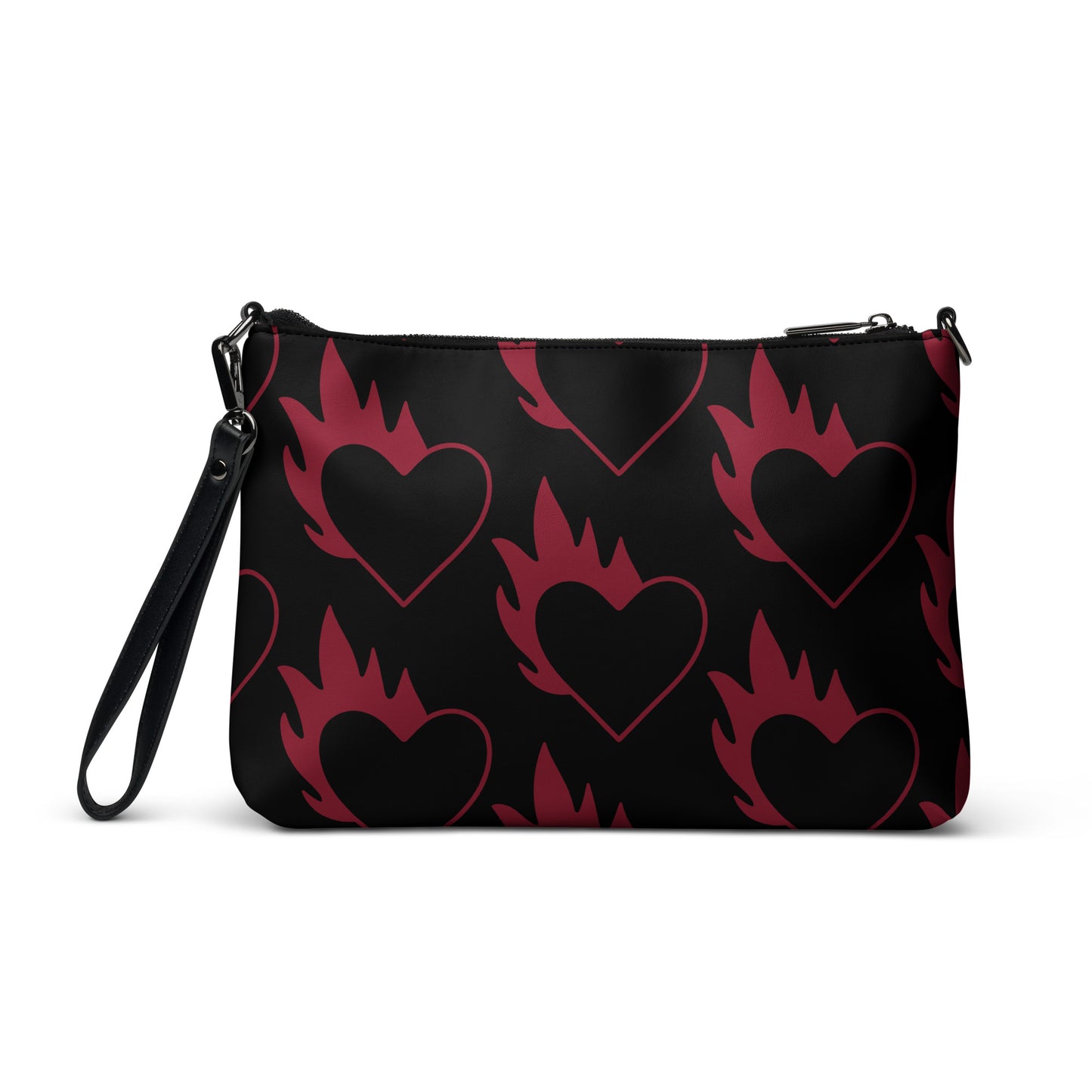 FLAMING HEART CROSSBODY BAG