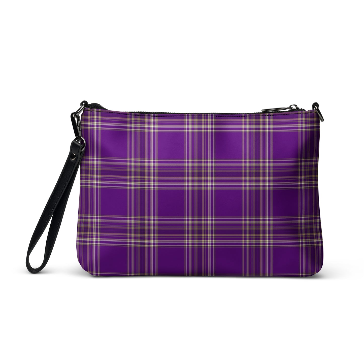 PURPLE PLAID CROSSBODY BAG