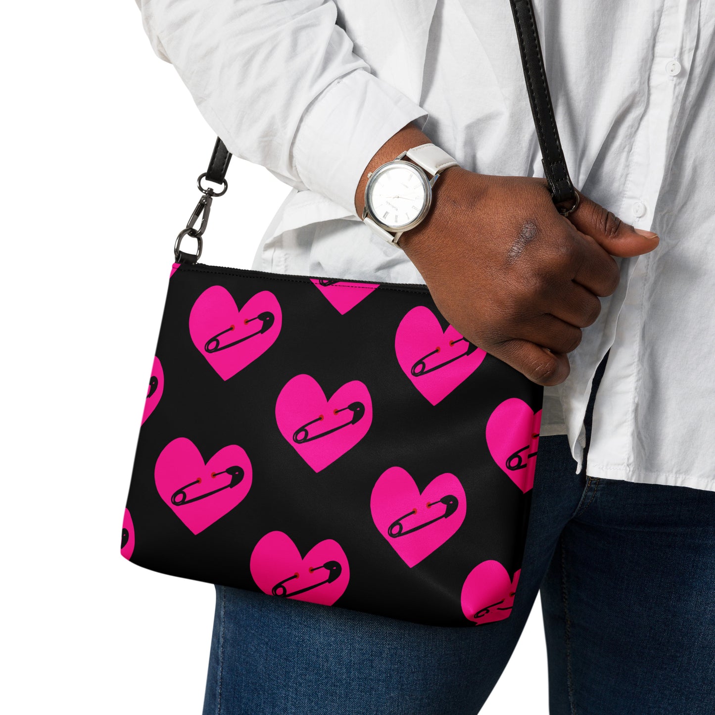 PINNED HEART B CROSSBODY BAG
