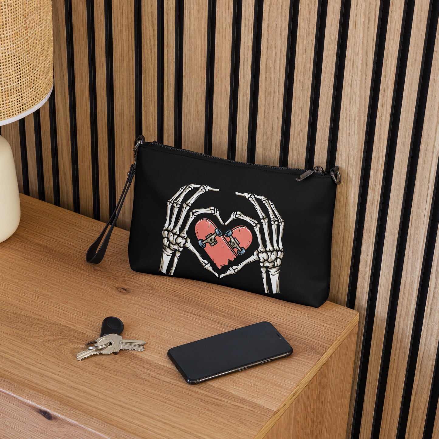 SKATEBOARD HEART CROSSBODY BAG