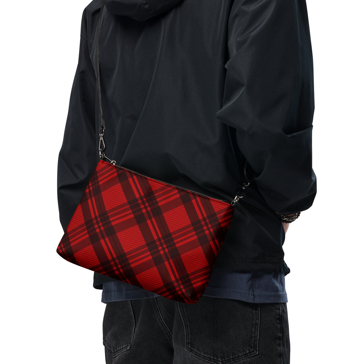 RED PLAID CROSSBODY BAG